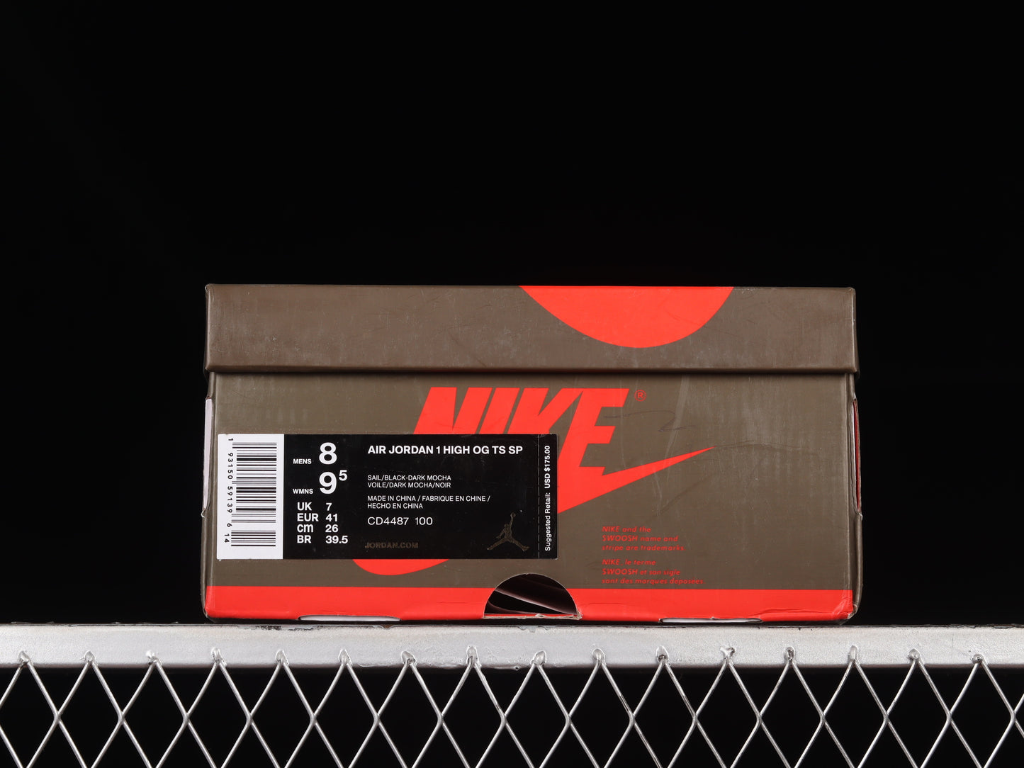 Nike Travis Scott Air Jordan 1 Retro High Sneakers Shoes Leather Fabric