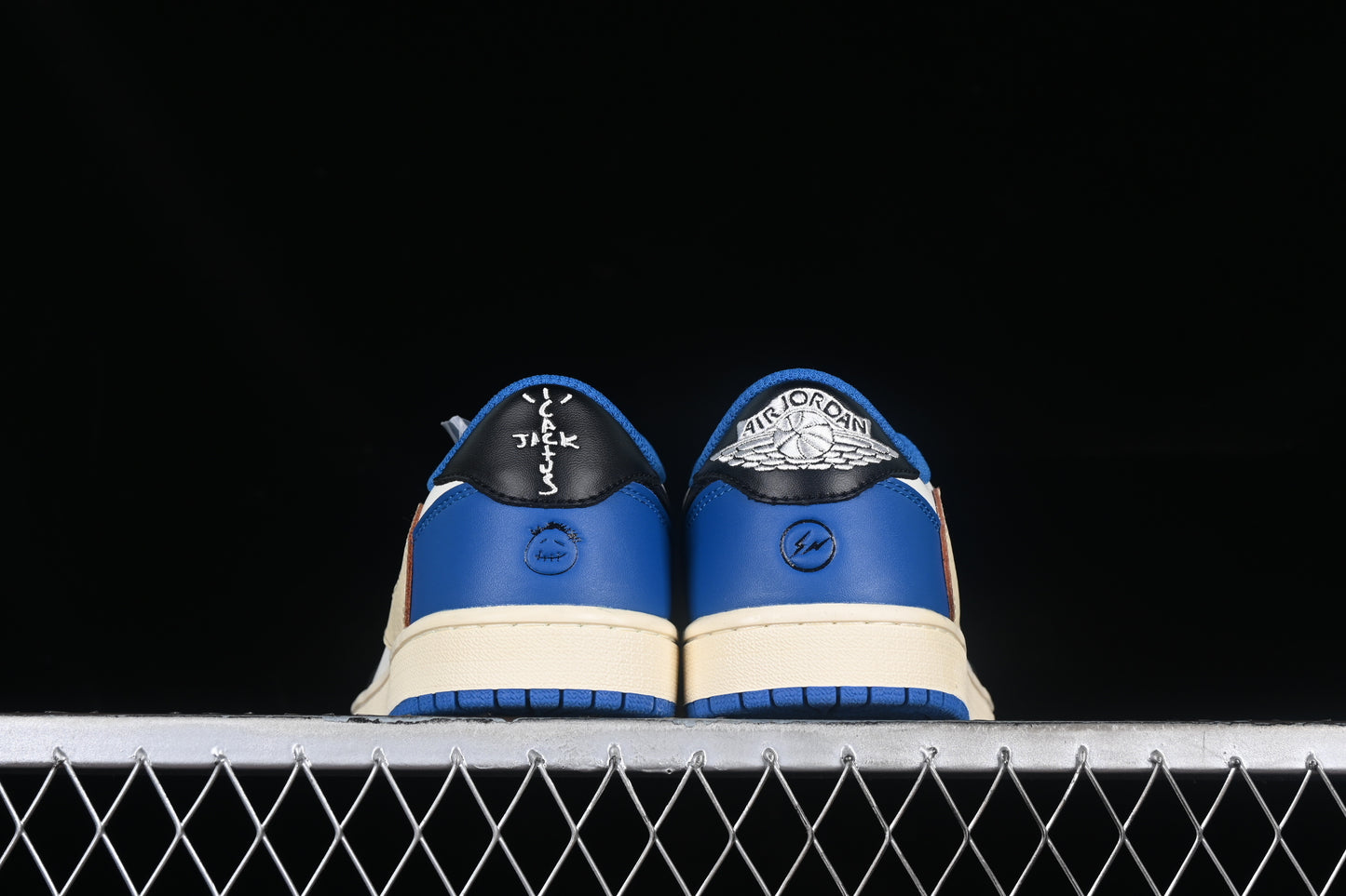 Air Jordan 1 Retro Low x Fragment Design x Travis Scott x ‘Sail Black Military Blue’