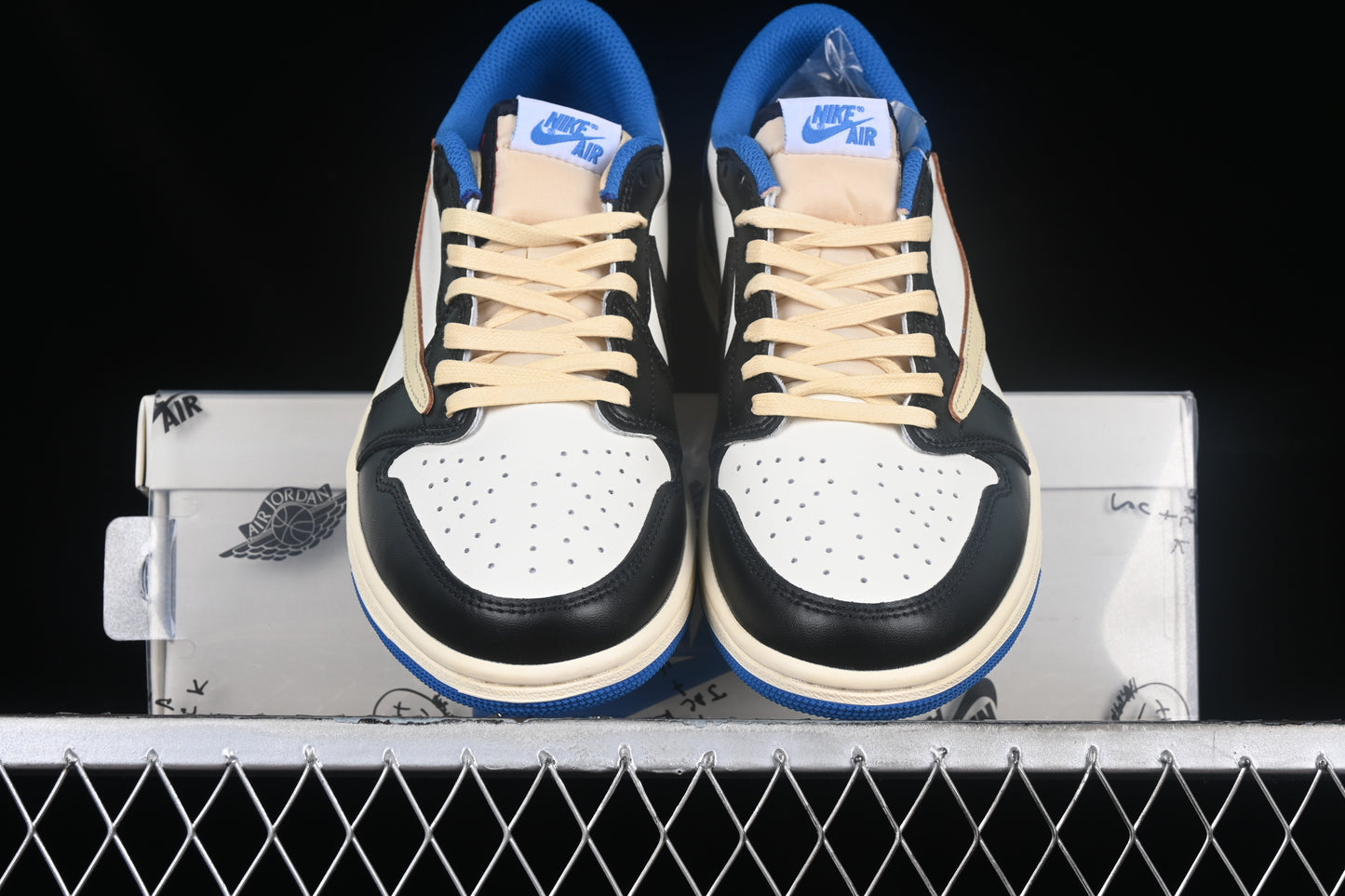 Air Jordan 1 Retro Low x Fragment Design x Travis Scott x ‘Sail Black Military Blue’