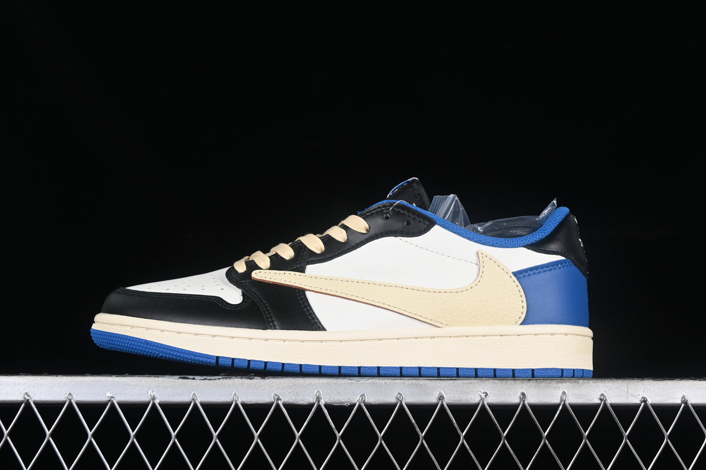 Air Jordan 1 Retro Low x Fragment Design x Travis Scott x ‘Sail Black Military Blue’