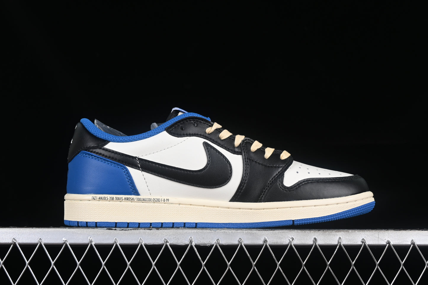 Air Jordan 1 Retro Low x Fragment Design x Travis Scott x ‘Sail Black Military Blue’