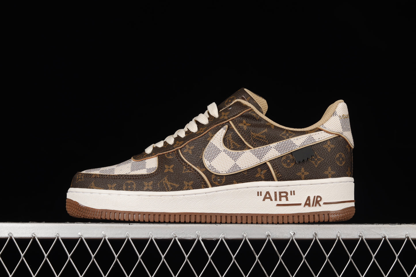 Nike Air Force 1'07 Low "Damier Azur/Brown/LV Monogram"