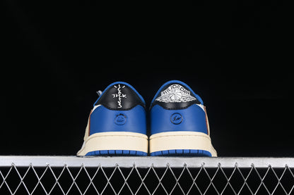 Air Jordan 1 Retro Low x Fragment Design x Travis Scott x ‘Sail Black Military Blue’