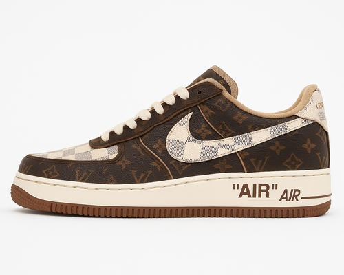 Nike Air Force 1'07 Low "Damier Azur/Brown/LV Monogram"