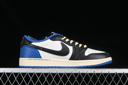 Air Jordan 1 Retro Low x Fragment Design x Travis Scott x ‘Sail Black Military Blue’